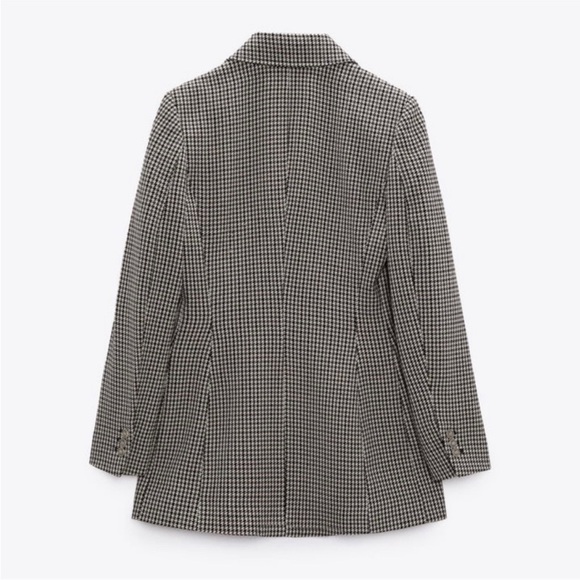 Zara double breasted houndstooth blazer NEW - Picture 2 of 6